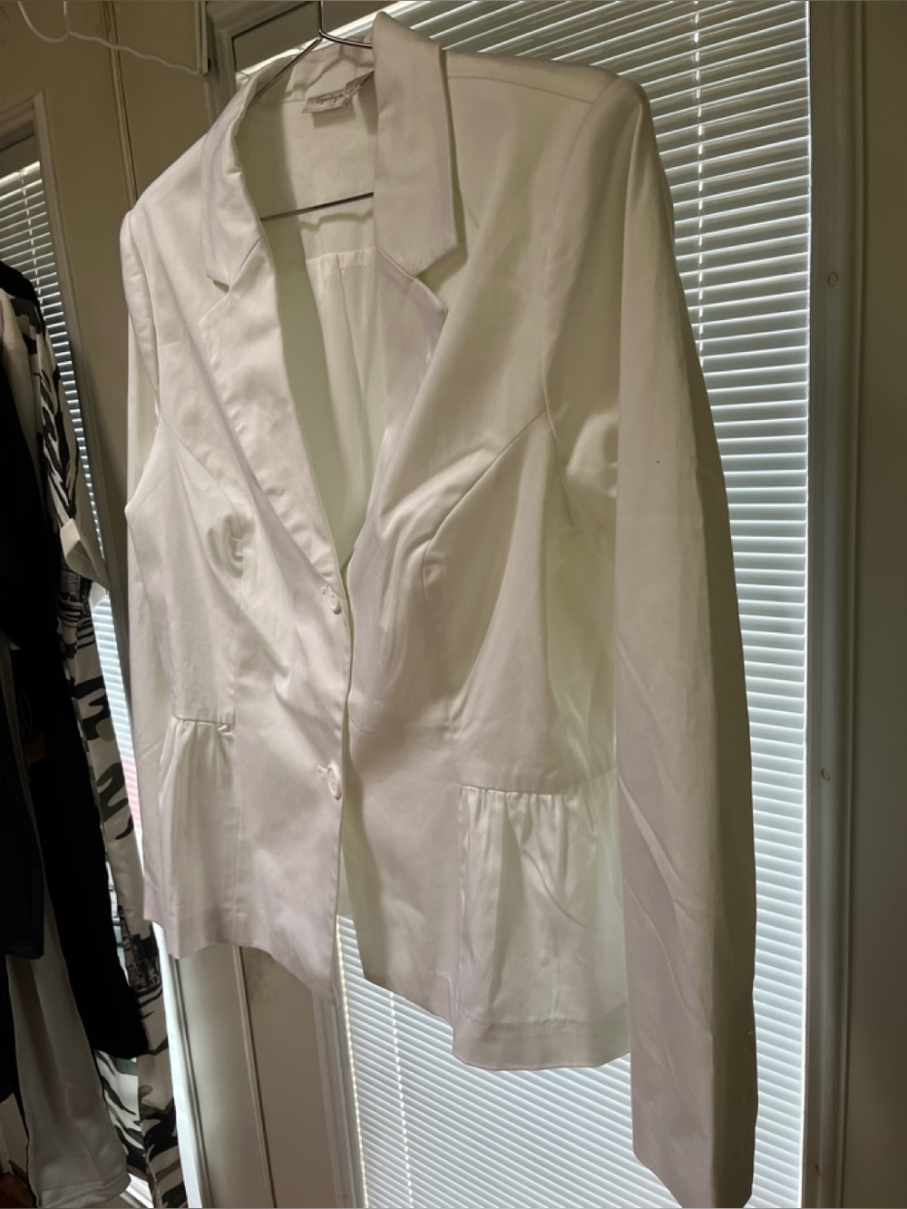 Spiegel Beige Tailored Peplum Blazer